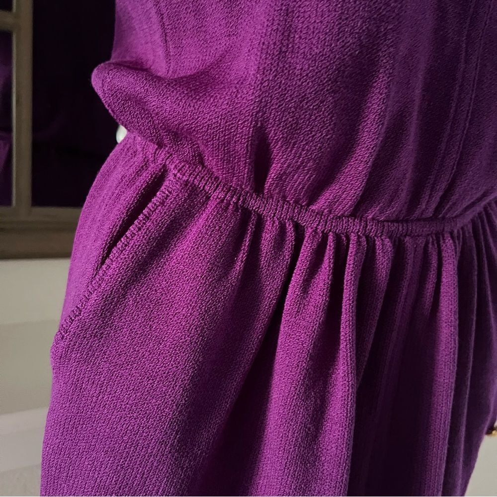 ST. JOHN Couture Purple Sweater Dress, New, Size 8 - Picture 6 of 14